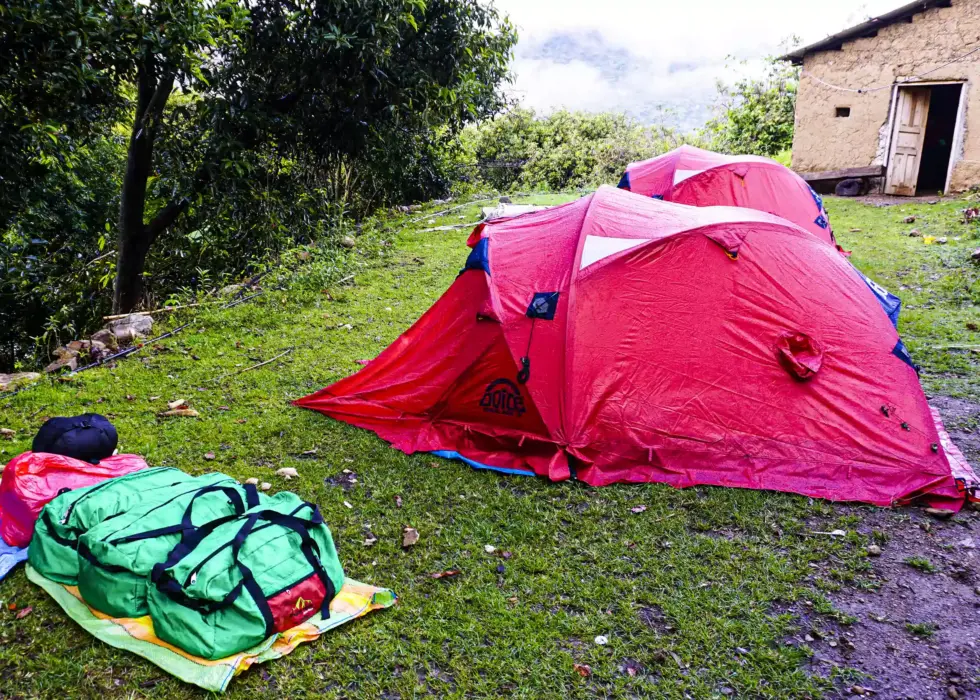 4 day Choquequirao hiking tour, The Choquequirao campsites.